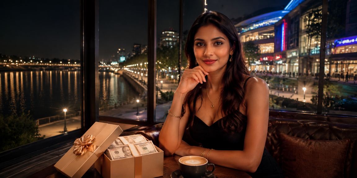 Casino betting at Ahmedabad Riverfront with neon lights