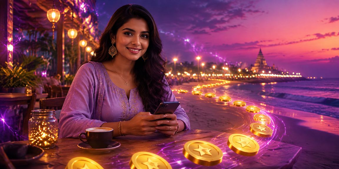 Mobile Casino Gameplay on Beach at Marina, Chennai