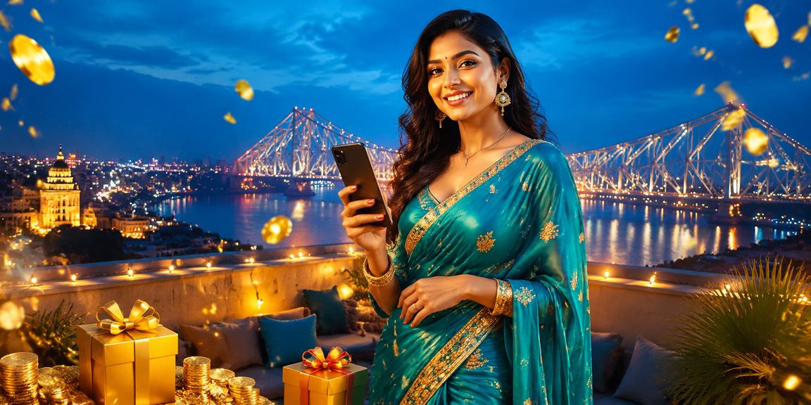 Mobile online casino experience in Kolkata with festive atmosphere